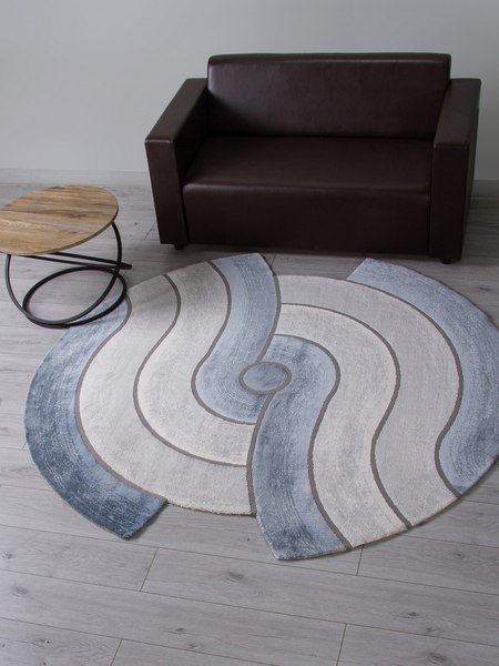 Коврик Karmen Hali Safir 00836T-DAIRE-GREY-BLUE (1.56х1.56)