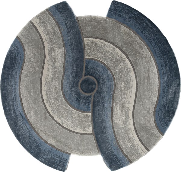 Коврик Karmen Hali Safir 00836T-DAIRE-GREY-BLUE (1.56х1.56)