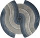 Коврик Karmen Hali Safir 00836T-DAIRE-GREY-BLUE (1.56х1.56) - 
