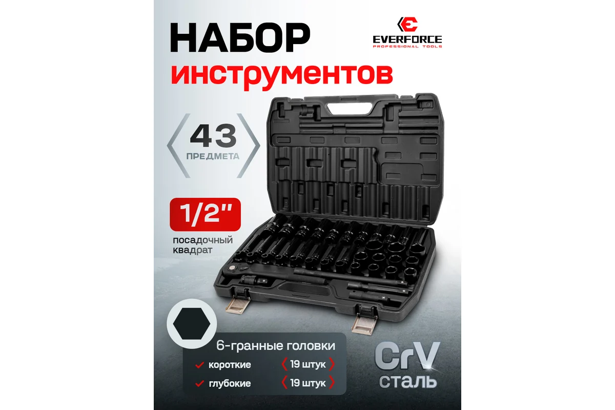 Универсальный набор инструментов Everforce EF-6431-5MPB (62298) — фото 2