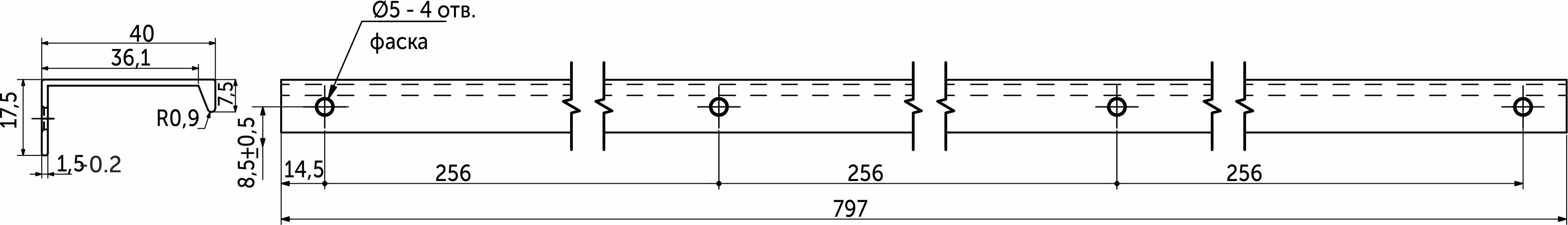 Ручка для мебели AKS накладная Inside 768/797 (белый матовый) — фото 6