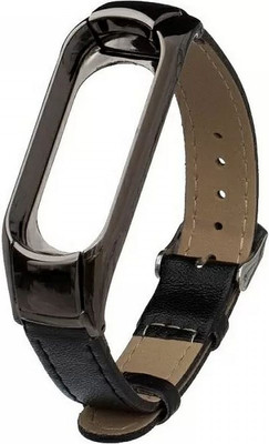 Ремешок для фитнес-трекера Rumi Leather для Xiaomi Smart Band 8/9  (черный) - 