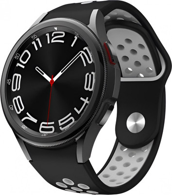 Ремешок для умных часов Rumi Sport N-style для Galaxy Watch 4/5/6/7/FE (черный/серый) - 