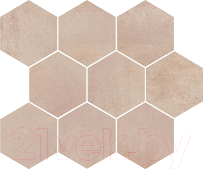 Мозаика Opoczno Arlequini Mosaic Hexagon ND032-009 (280x337)