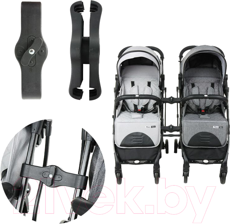 Детская прогулочная коляска Pituso Voyage W890 (Dark grey)