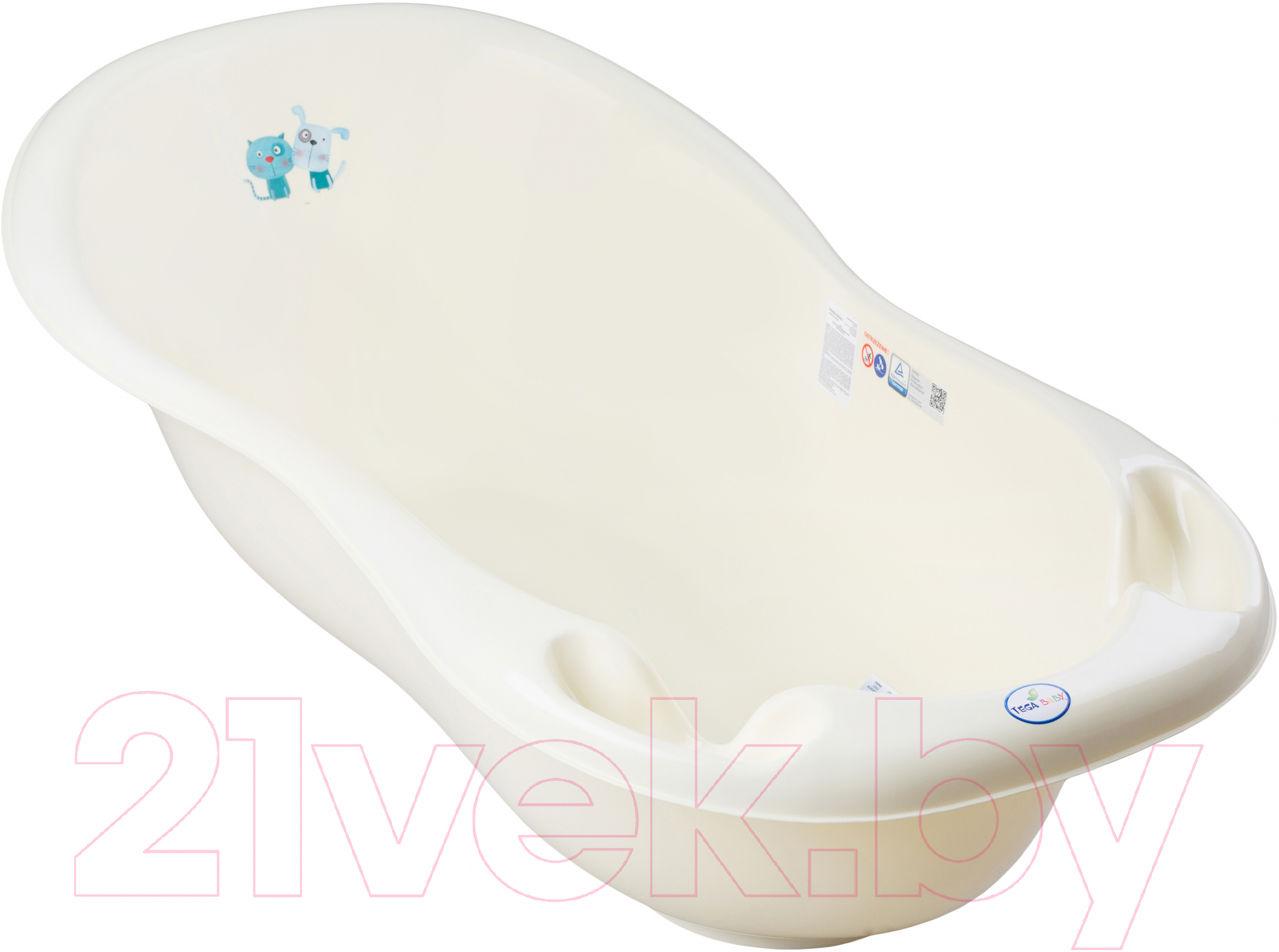 Ванночка детская Tega Пес и кот / PK-005 ODPLYW-102