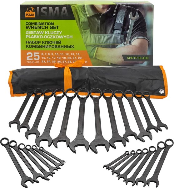 Набор ключей ISMA 5261P Black