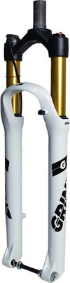 Вилка для велосипеда Grinz ES-547 HRLO AIR 29 / HQ-0018766 (белый/черный/золотой) -