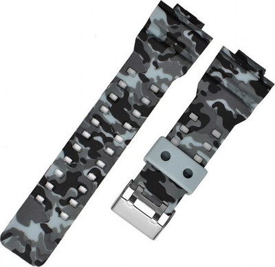 Ремешок для умных часов Rumi GLS для G-Shock GA-110/GA-100/G-8900/GLS-100 (серый камуфляж) - 