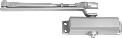 Доводчик с рычагом Аллюр Comfort ДД 132/2-3 A-S RAL9006 (серебристый) - 