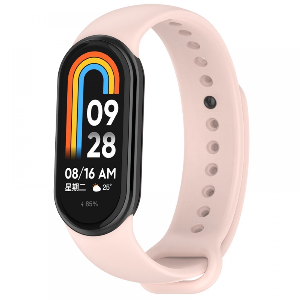 Ремешок для фитнес-трекера Rumi Metalfix для Xiaomi Smart Band 8/9 (нежно-розовый) — фото 4