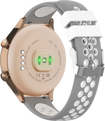 Ремешок для умных часов Rumi N-style 22мм (серый/белый) - 