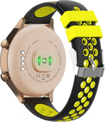 Ремешок для умных часов Rumi N-style 22мм (черный/желтый) - 