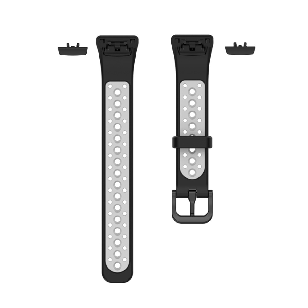 Ремешок для умных часов Rumi N-Style для Honor Band 6/Band 7/Huawei Band 6 (черный/серый)
