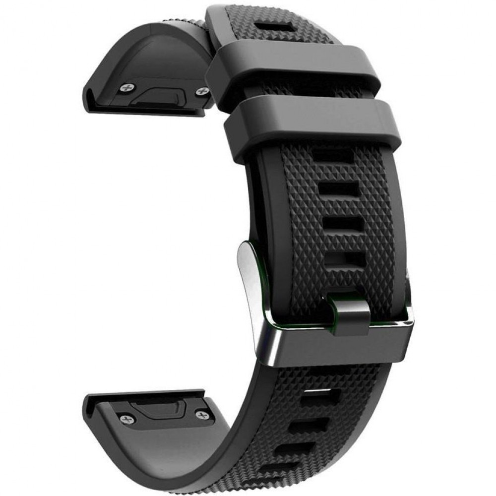 Ремешок для умных часов Rumi QuickFit Dots для Garmin Fenix 5/5 Plus/7S (20мм, черный)