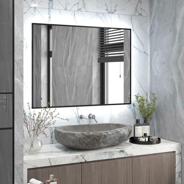 Зеркало Континент Meridian Black Led 80х60