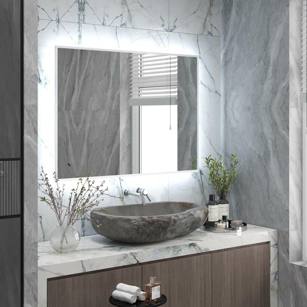 Зеркало Континент Meridian White Led 80х60