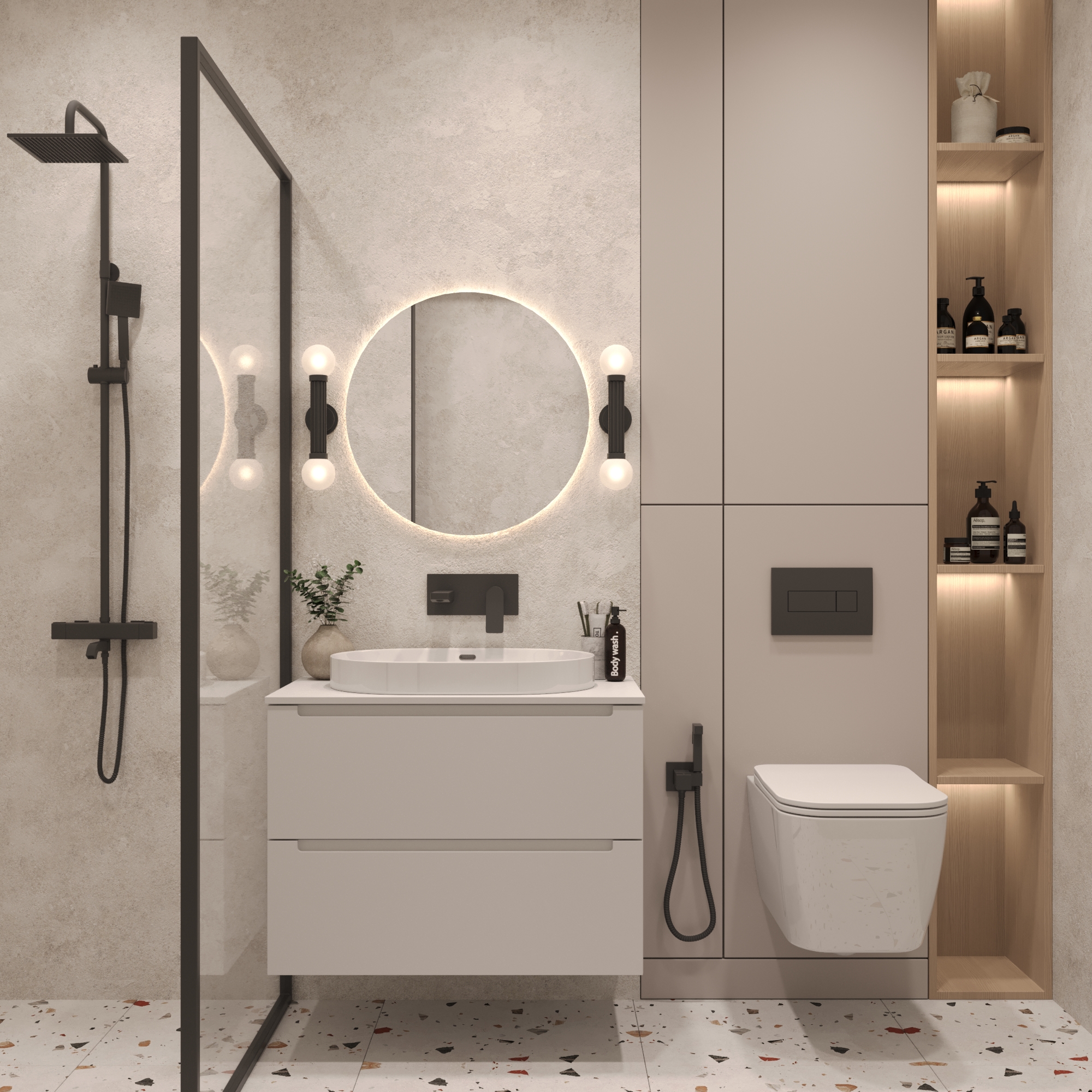 Тумба с умывальником ЗОВ Дион 70 / D70LWP0M9003MKV5-LDSPW6002 — фото 5