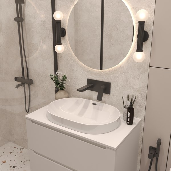 Купить Тумба с умывальником ЗОВ Дион 80 / D80LWP0M9003MKV5-LDSPW6002 в Минске