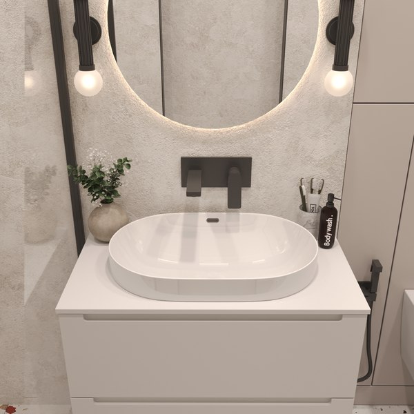 Купить Тумба с умывальником ЗОВ Дион 80 / D80LWP0M9003MKV5-LDSPW6002 в Минске