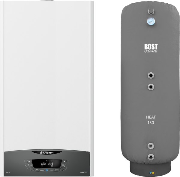 Комплект газового котла с бойлером Ariston Clas XC System 32 FF NG (3301681) + Bost Heat 150л