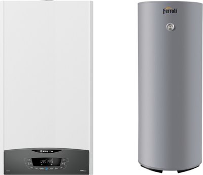 

Комплект газового котла с бойлером, Clas XC System 32 FF NG (3301681) + Ferroli Ecounit N 150-1C