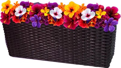 Кашпо BOTANICA Ratan 50x19x19см (коричневый) - 