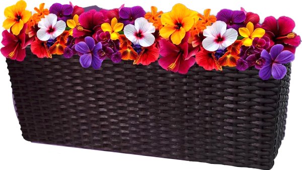 Кашпо BOTANICA Ratan 50x19x19см (коричневый)