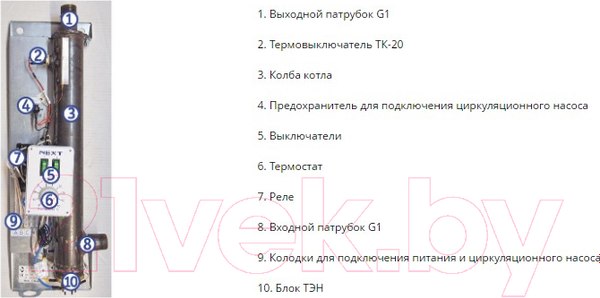 Купить Комплект электрического котла с бойлером Эван Стандарт Next-7 (12907) + Ariston ABS VLS PRO R 100 в Минске