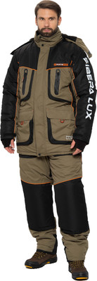 Костюм для охоты и рыбалки Huntsman Siberia Lux -45°C (р.64-66/182-188, хаки/черный) -