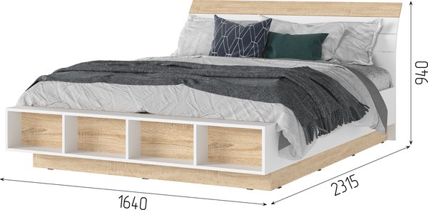 Купить Двуспальная кровать Стендмебель Санса КР-02 160x200 в Витебске