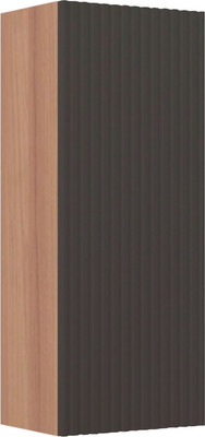 Шкаф для ванной Runo Соренто 20 / Тренто 20 вертикаль (крафтовый дуб/графит) - 