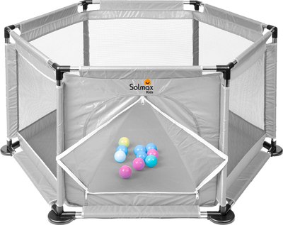 Игровой манеж Solmax&Kids ZV97981 (серый) - 