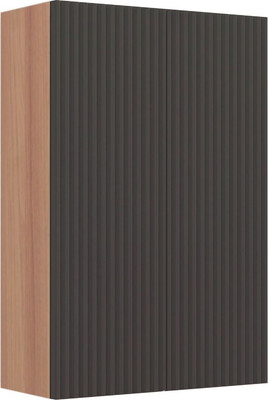 Шкаф для ванной Runo Соренто 60 / Тренто 60 вертикаль (крафтовый дуб/графит) - 