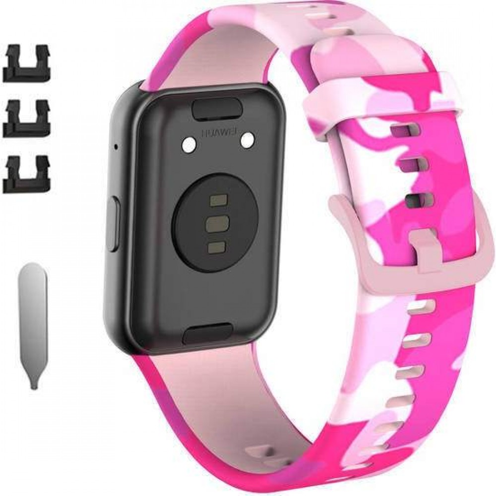 Ремешок для умных часов Rumi Для Huawei Watch Fit/Watch Fit Elegant (розовый камуфляж)