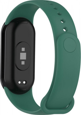 Ремешок для фитнес-трекера Rumi Силиконовый для Xiaomi Smart Band 8/9 (темно-зеленый) - 