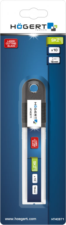 Набор сменных лезвий Hoegert 18мм SK2 / HT4C671 (10шт)