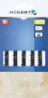 Набор пильных полотен Hoegert 100мм 6TPI / HT6D651 (5шт) - 