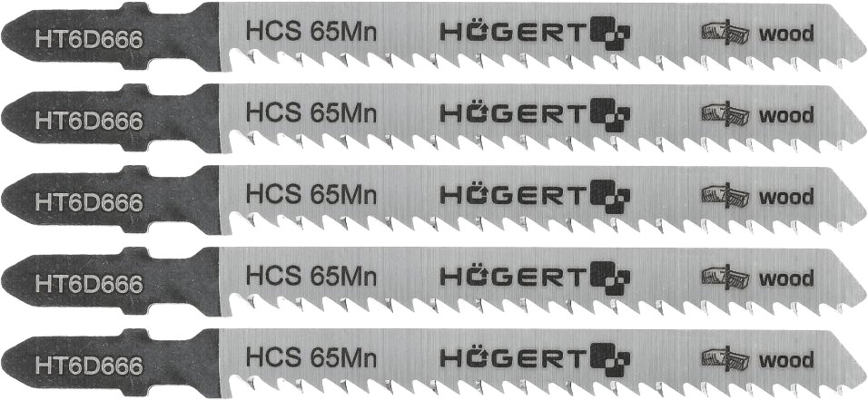 Набор пильных полотен Hoegert 100мм 10TPI / HT6D666 (5шт)