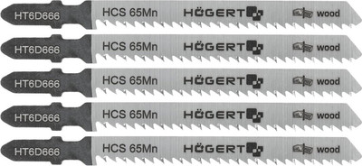 Набор пильных полотен Hoegert 100мм 10TPI / HT6D666 (5шт) - 