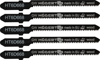 Набор пильных полотен Hoegert 116мм 8TPI / HT6D668 (5шт) - 