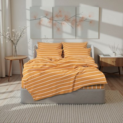 

Пододеяльник, Mustard stripes 10801801