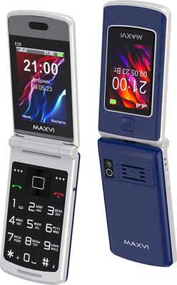 Мобильный телефон Maxvi E28 (синий) - 