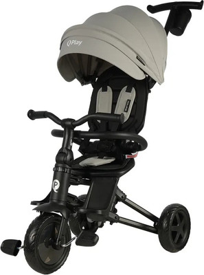 Трехколесный велосипед с ручкой QPlay Rider / S700-16 (серый/черный) - 
