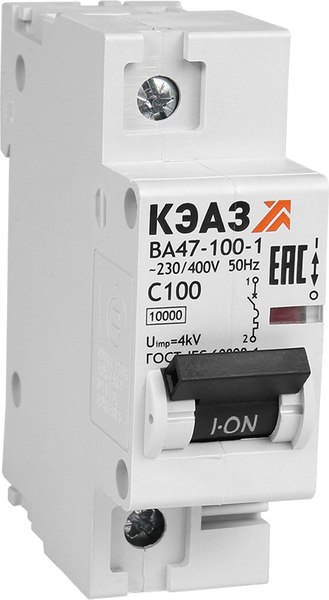 Выключатель автоматический КЭАЗ ВА47-100-1B16-УХЛ3 (10кА) / 318685