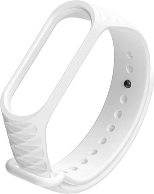 Ремешок для фитнес-трекера Rumi Силиконовый для Xiaomi Mi Band 3/Mi Band 4 (белый) - 