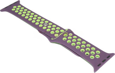 Ремешок для умных часов Rumi Sport N-style для Apple Watch 38/40/41мм (фиолетовый/салатовый) - 