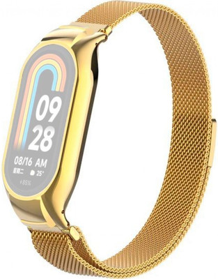 Ремешок для фитнес-трекера Rumi Milanese Loop для Xiaomi Smart Band 8/9 (золотой) - 