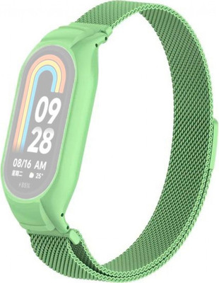 Ремешок для фитнес-трекера Rumi Milanese Loop для Xiaomi Smart Band 8/9 (салатовый) - 