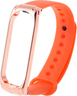 Ремешок для фитнес-трекера Rumi Карбоновый для Xiaomi Mi Band 3/Mi Band 4 (оранжевый) - 